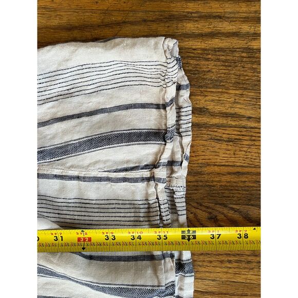 CP SHADES White Stripe Linen Sleeveless Pocket Mini Dress   Women's Size Medium - Picture 8 of 9